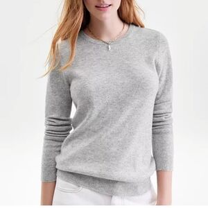 Charter Club Crewnack Cashmere Sweater In Icy Grey Heather